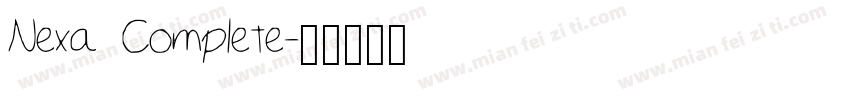Nexa Complete字体转换